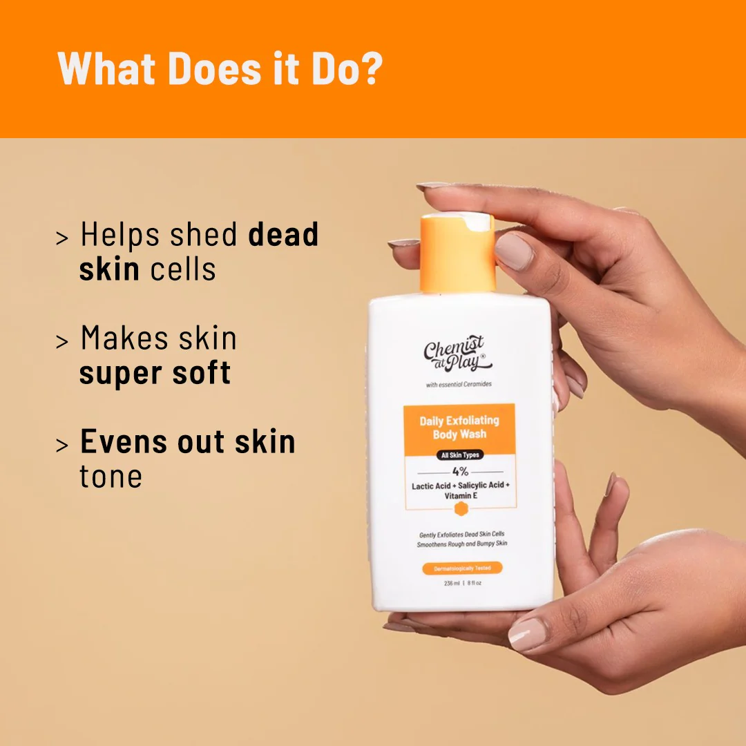 2-in-1 Exfoliation Combo (Exfoliating Body Scrub - 75 gm | Exfoliating Body Wash - 236 ml) - Image 4