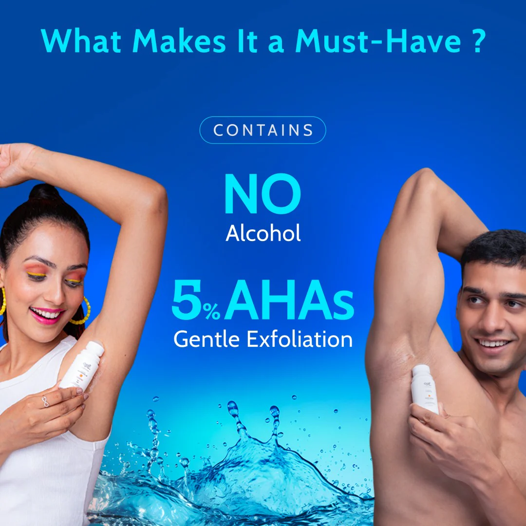 5% AHA Underarm Roll on for Odour Control & Pigmentation (Aqua) - 40 ml - Image 3
